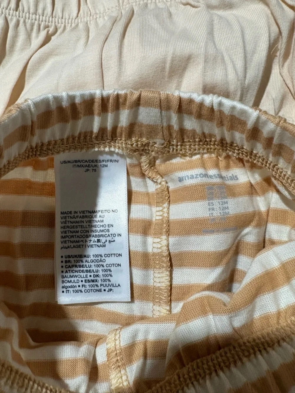 Amazon Essentials 3-Pack Baby Bloomers in Cream, Tan Stripe & Brown Lamb Print